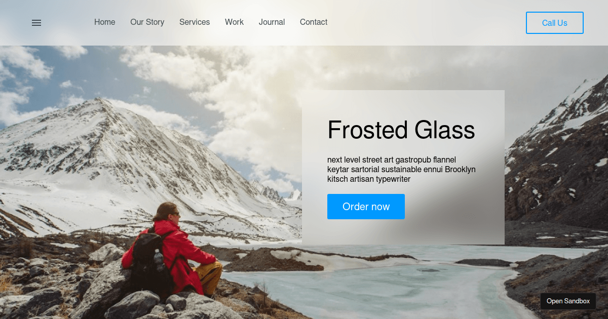 frosted-glass-vanilla-navbar - Codesandbox