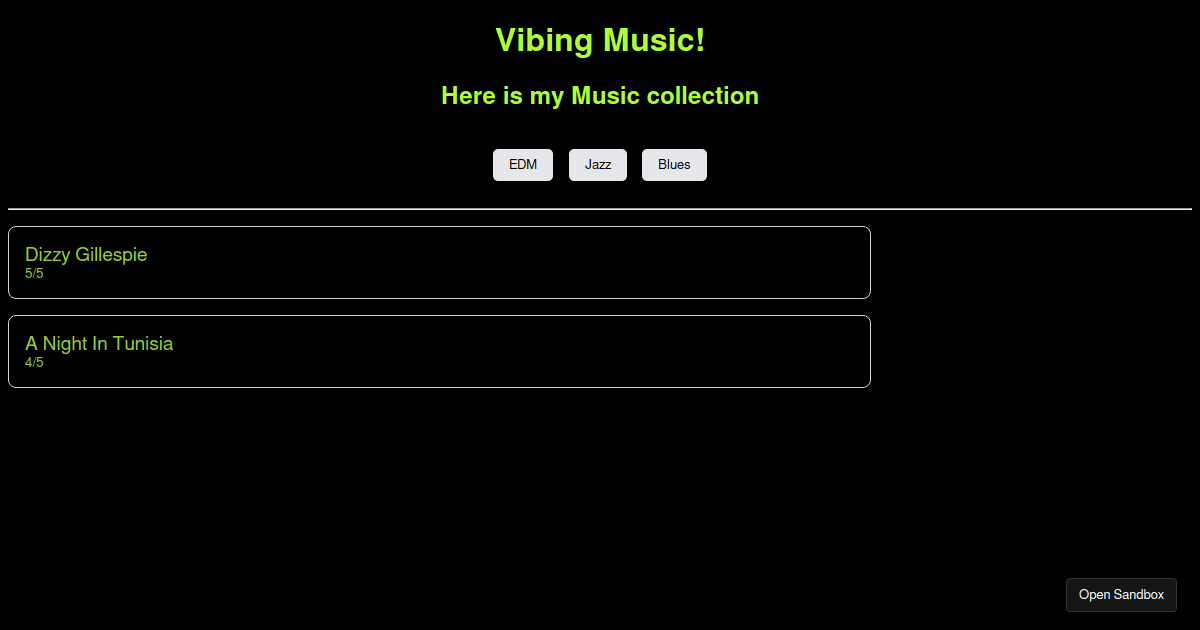 music - Codesandbox