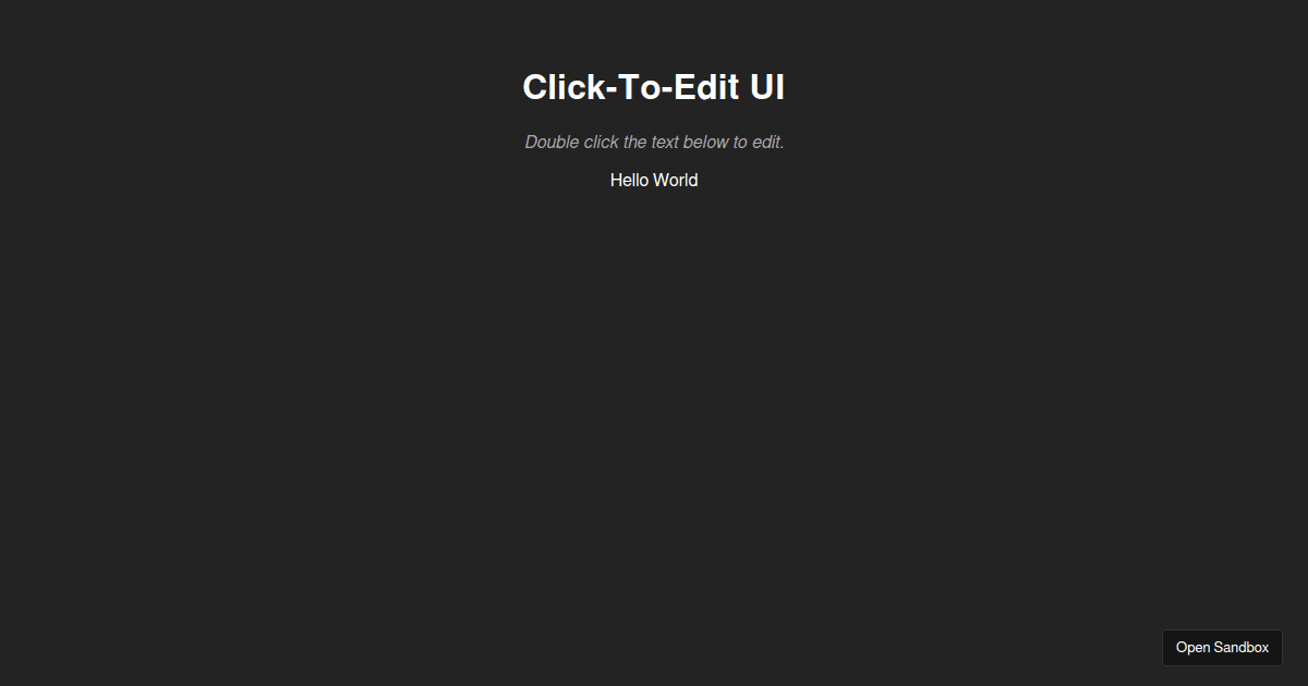 react click-to-edit-ui - Codesandbox