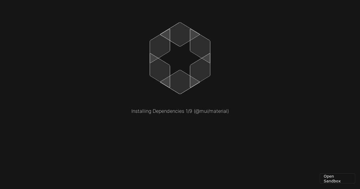 MUI issue latest - Codesandbox