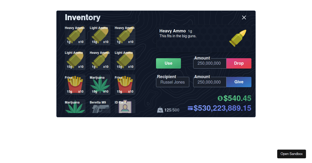 inventory-menu - Codesandbox
