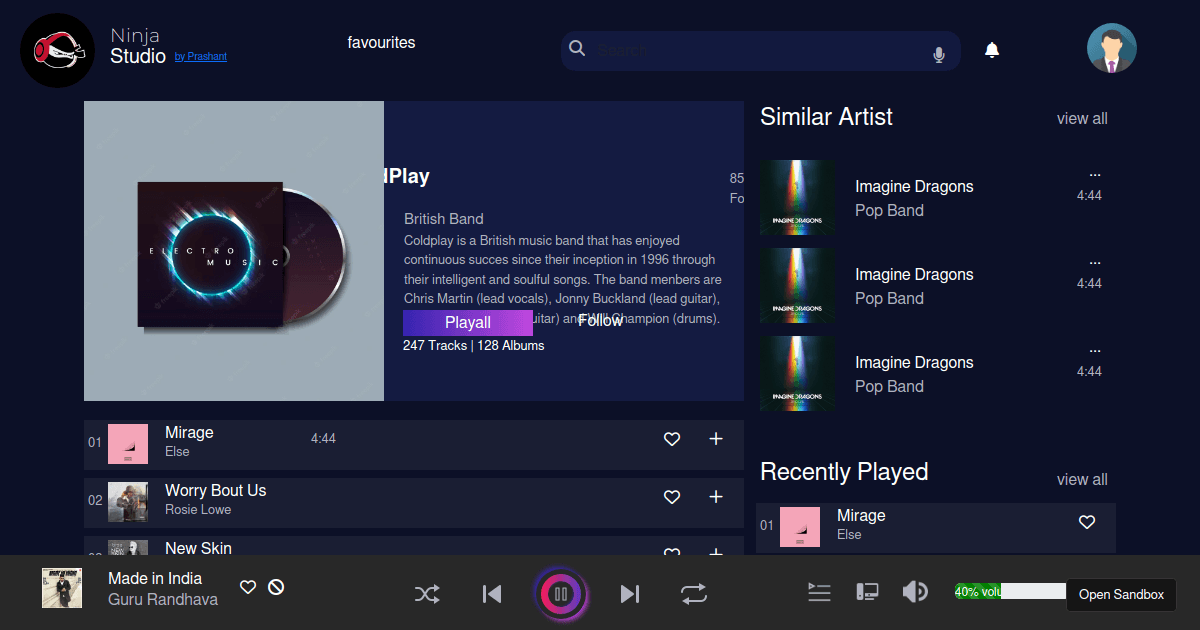 music-player-1 (forked) - Codesandbox
