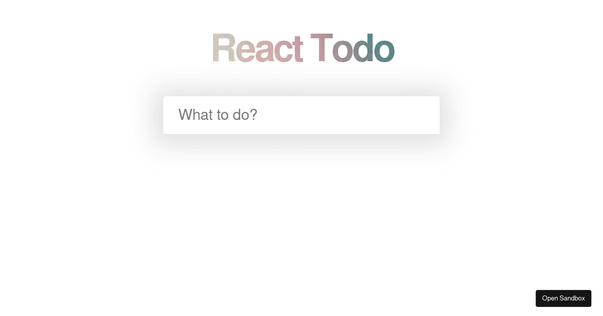 react - Codesandbox
