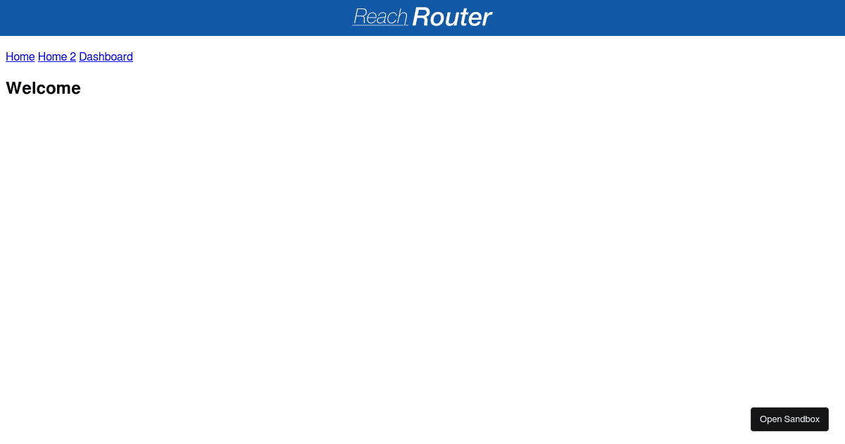 Reach Router Starter v1 - Codesandbox