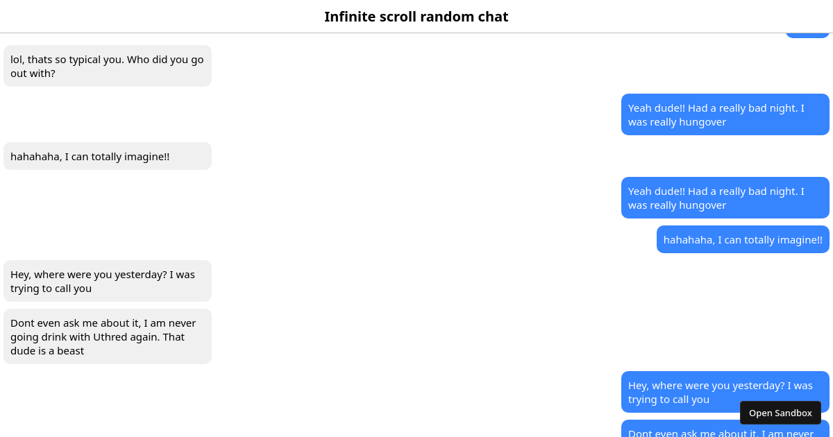 react native code review (forked) - Codesandbox