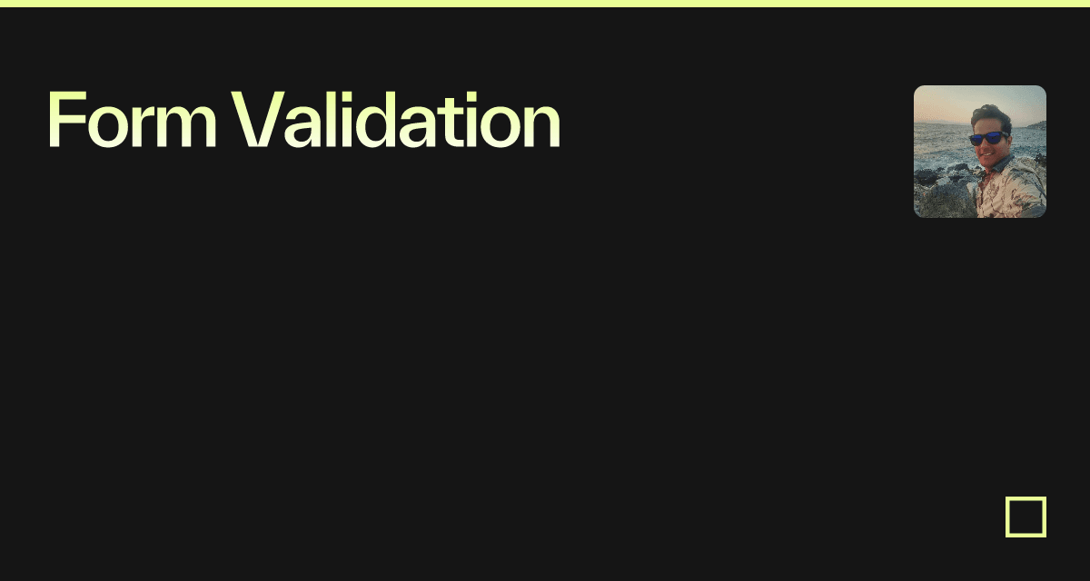 Form Validation - Codesandbox