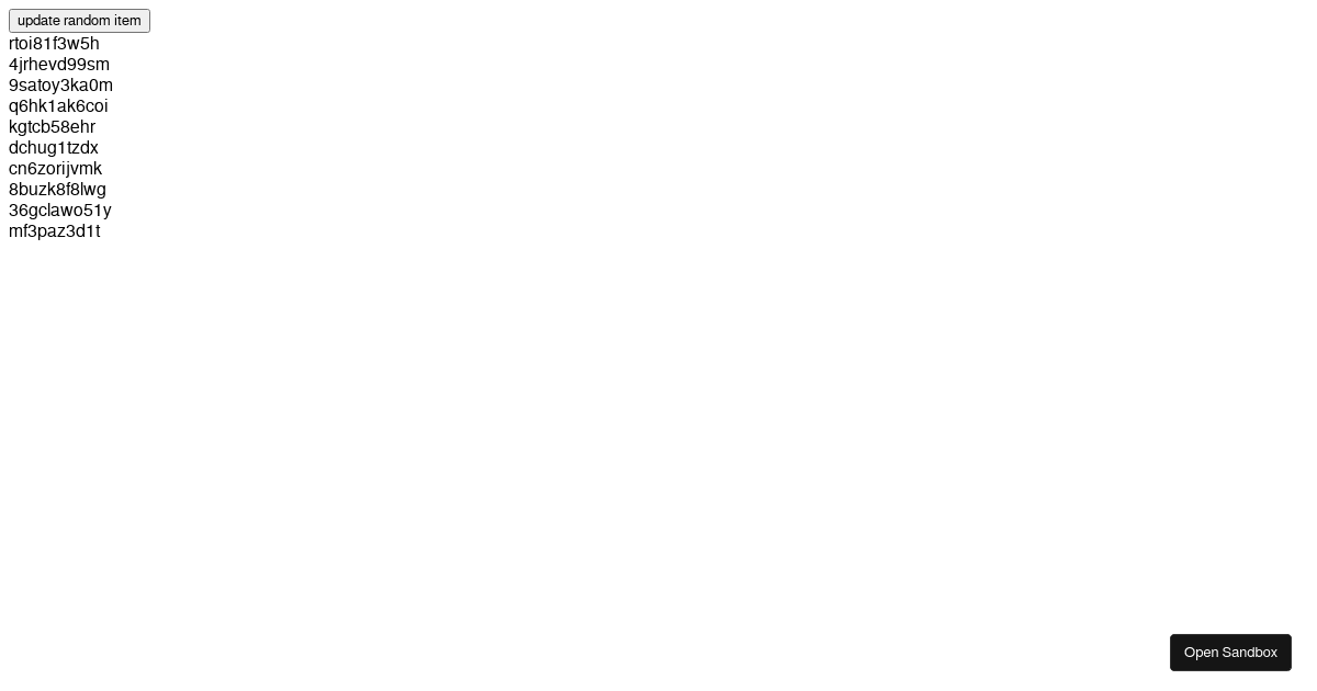 React Window Memo'd List Without Rerenders - Codesandbox