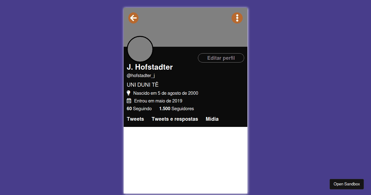 Twitter - Codesandbox