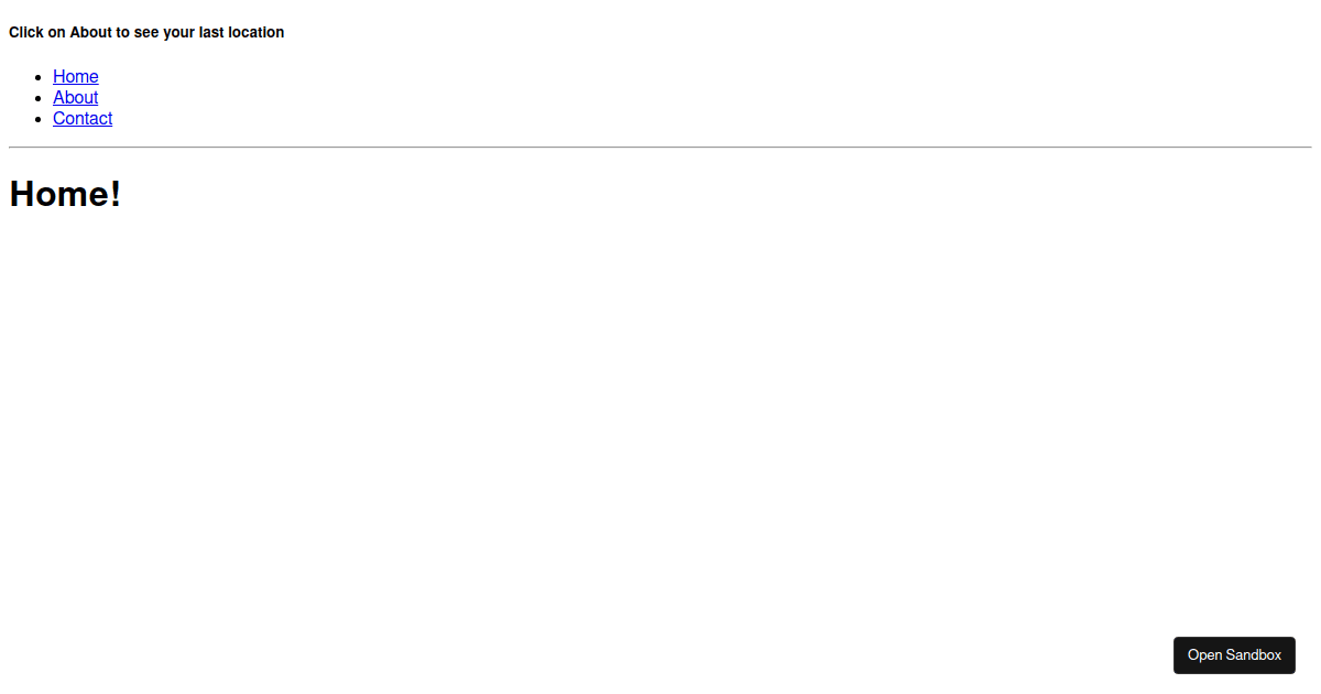 reactrouterlastlocation Codesandbox