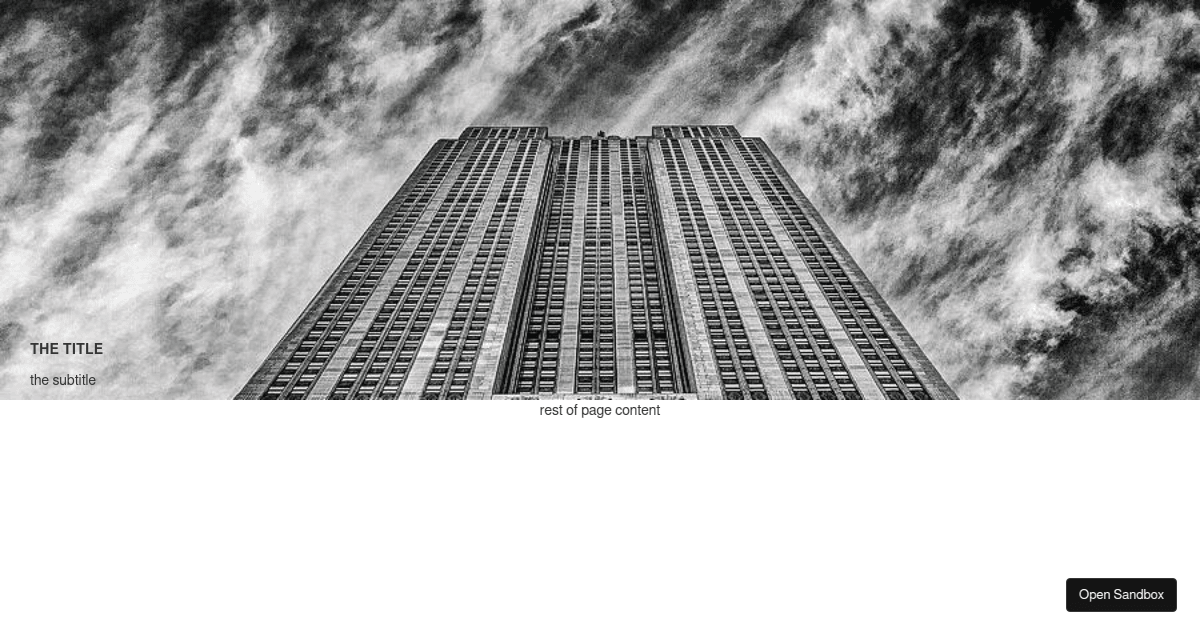 reactparallaxbannerexample Codesandbox