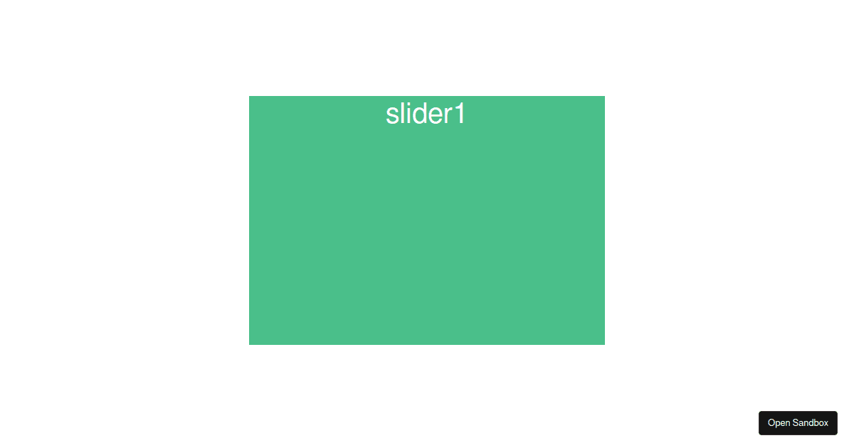 sliders Codesandbox