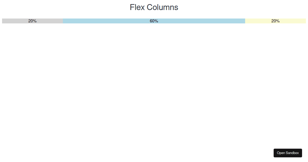 Flex Columns - Codesandbox