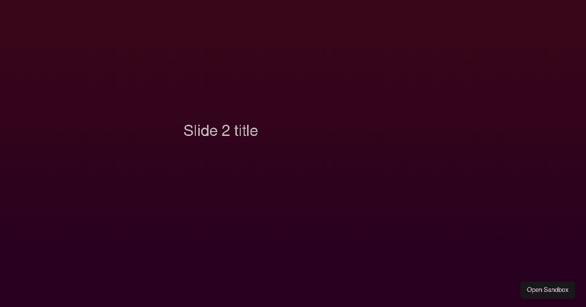 Slider text animation using react pose (forked) - Codesandbox