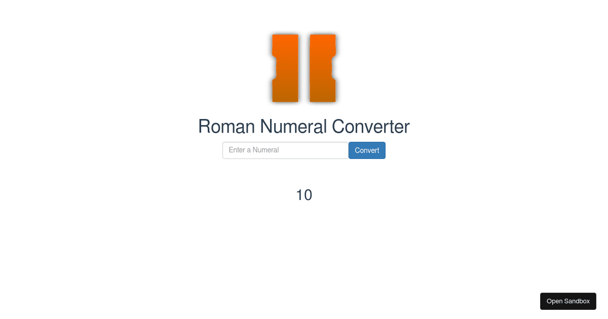 Roman Number Converter Codesandbox roman-number-converter-codesandbox