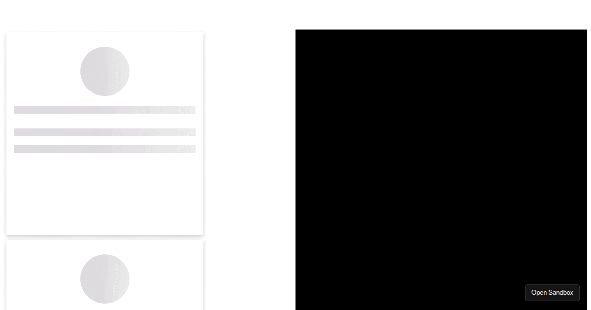 Vue Skeleton loading - Codesandbox