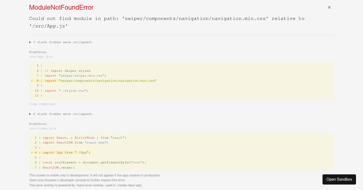 Swiper React - Navigation - Codesandbox
