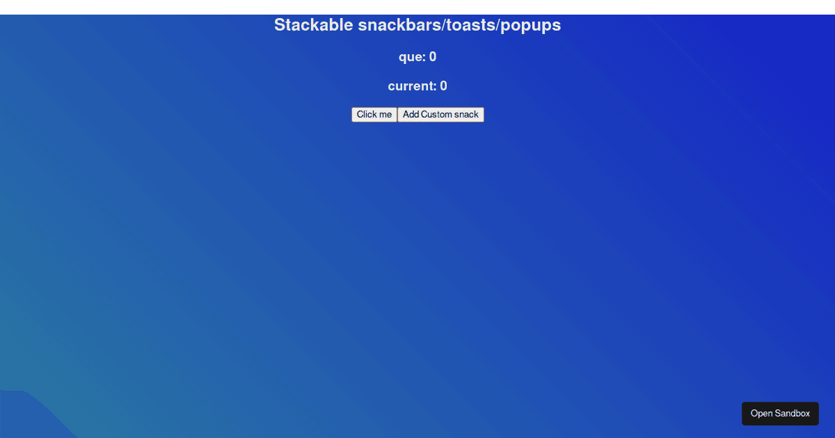 React Stackable Popups - Codesandbox