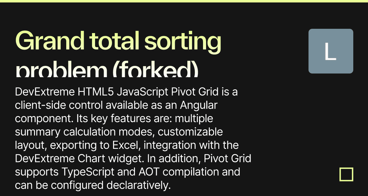 Grand total sorting problem (forked) - Codesandbox