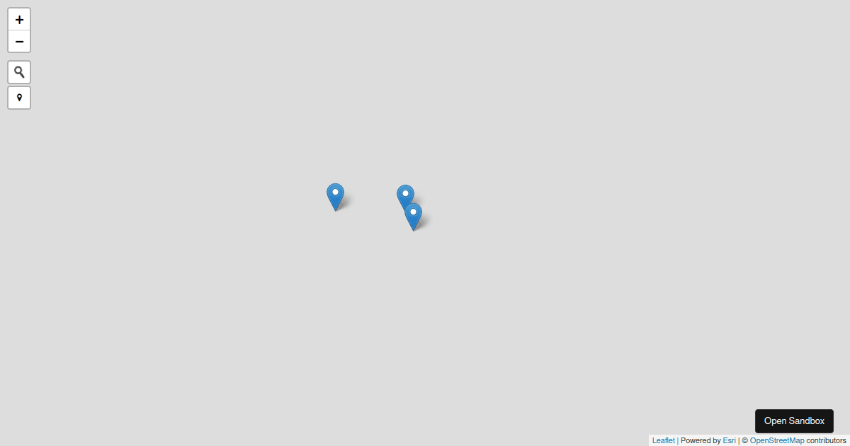 Leaflet with points (forked) - Codesandbox