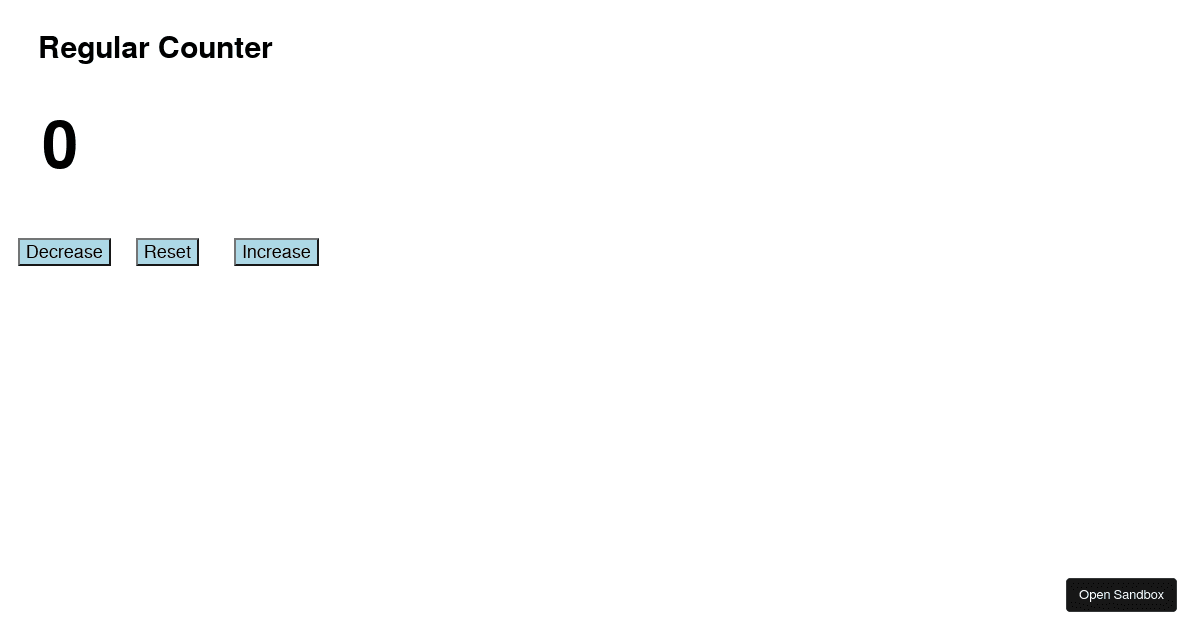 Counter - Codesandbox