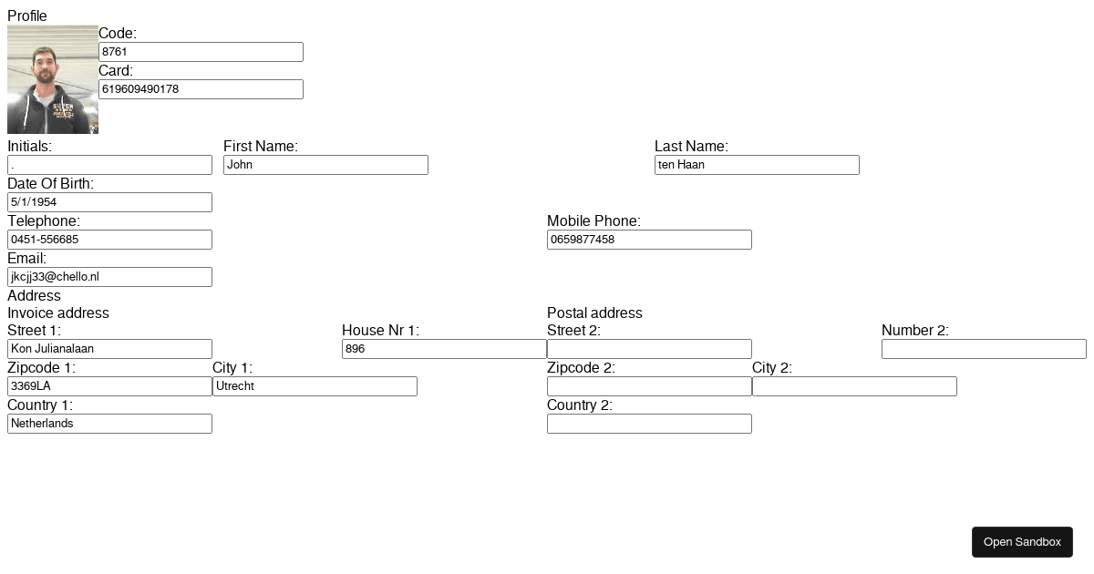 Form - Overview - Codesandbox