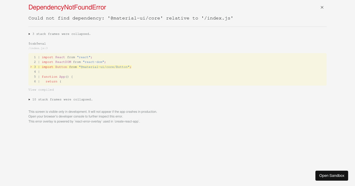 Usage (forked) - Codesandbox