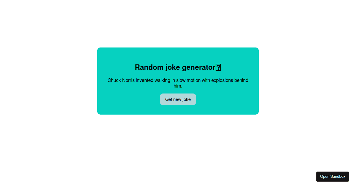 randomjokegenerator Codesandbox