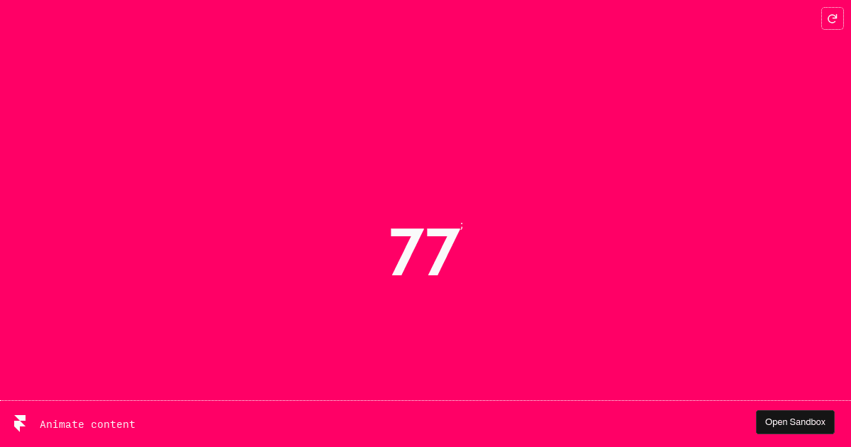Framer Motion: Animate content (forked) - Codesandbox