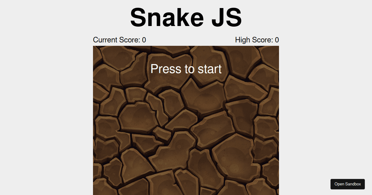 javascript-snake - Codesandbox