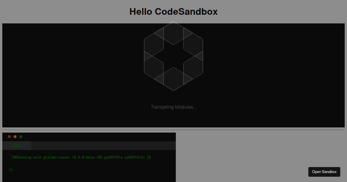 react-gitlab-trace (forked) - Codesandbox
