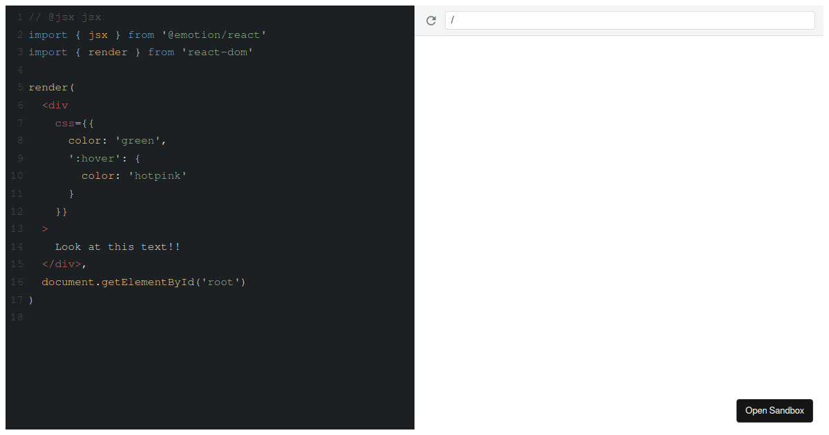 local dependency in sandpack (forked) - Codesandbox