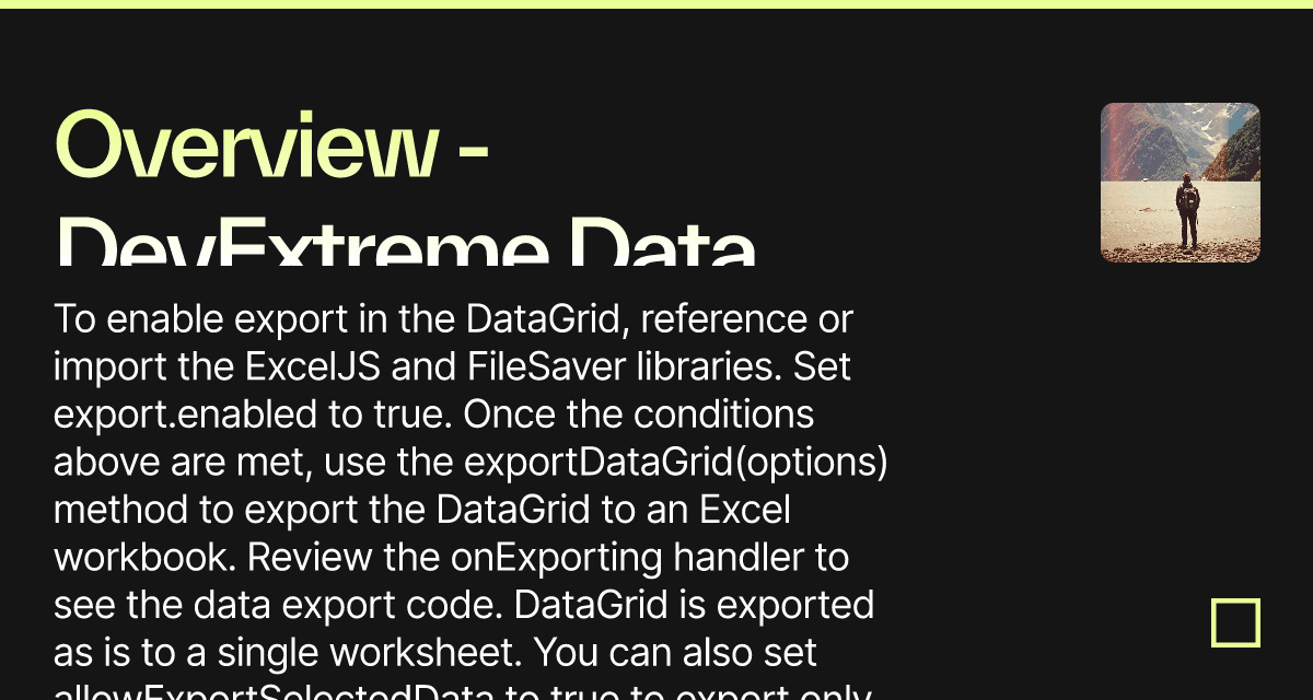 Overview - DevExtreme Data Grid (forked) - Codesandbox