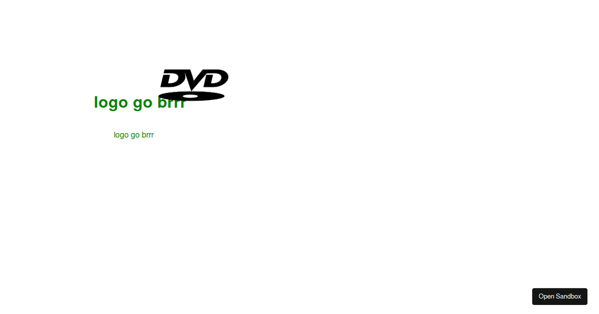 react-dvd-screensaver examples - CodeSandbox