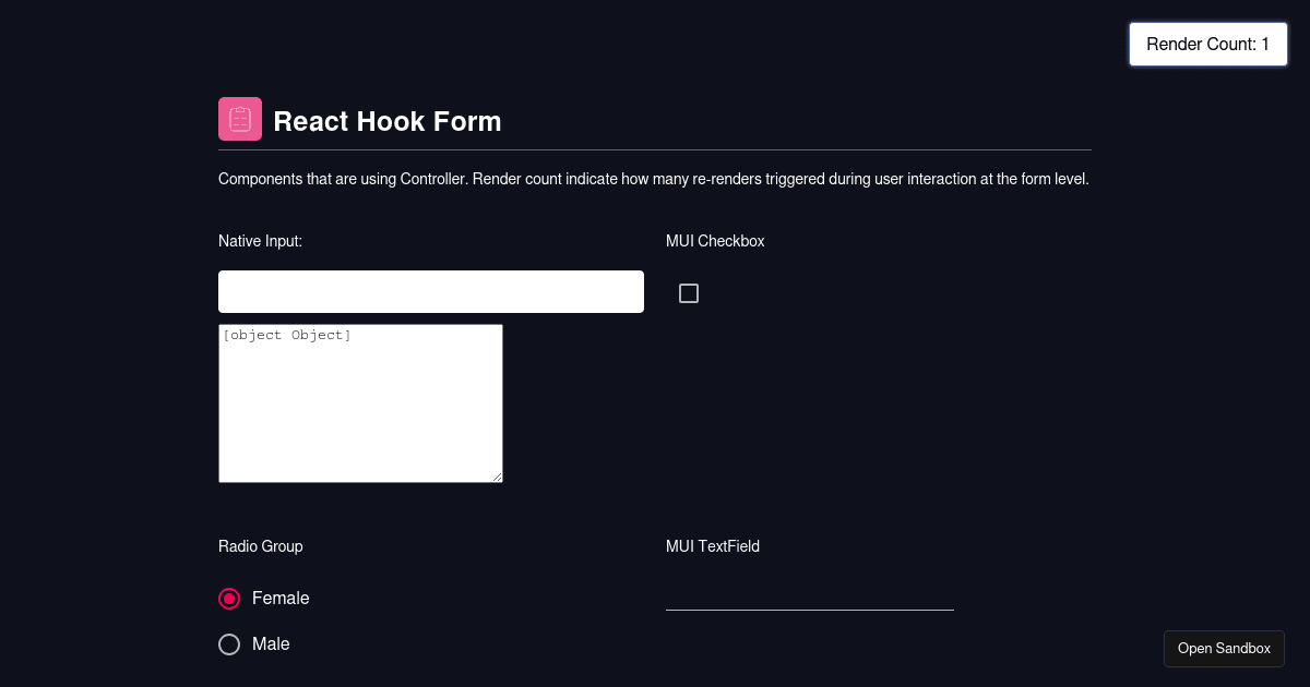 React Hook Form - V7 Controller TS (forked) - Codesandbox