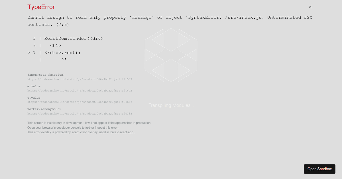 react - Codesandbox