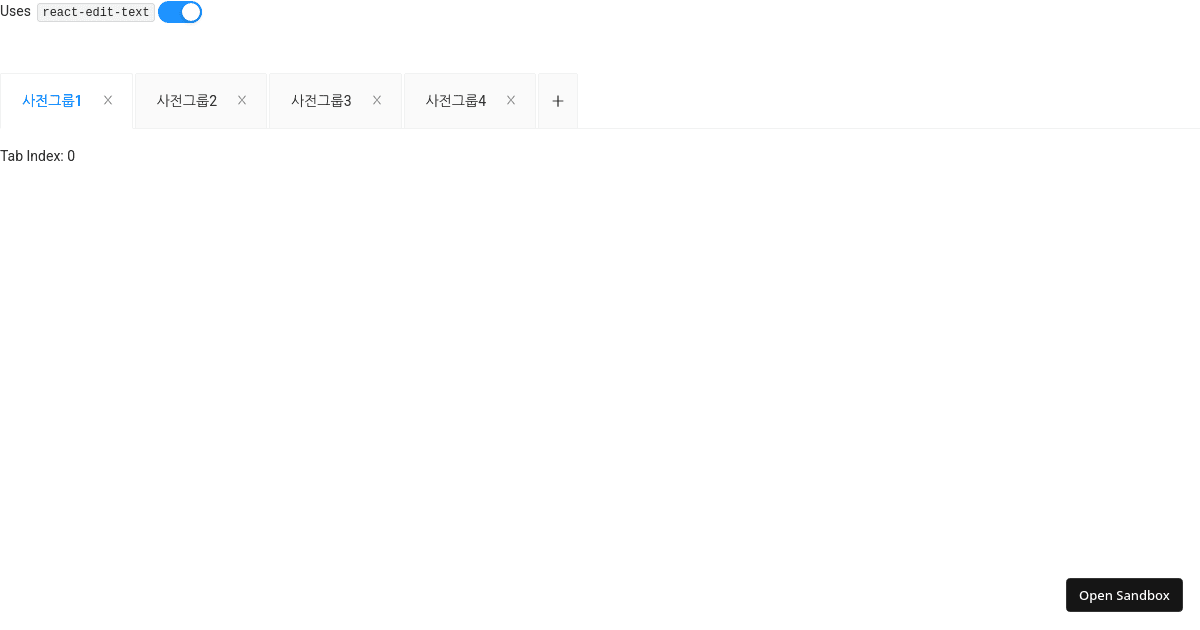 Antd Editable Tabs (forked) - Codesandbox