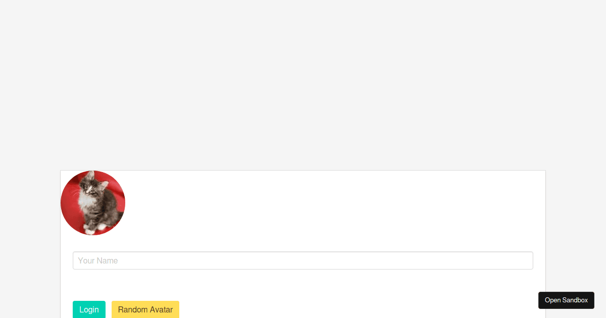 Cat Chat in React - Codesandbox