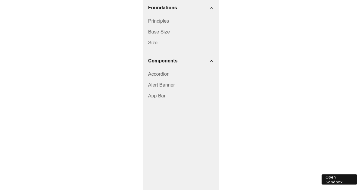 Accordian Nav - Codesandbox