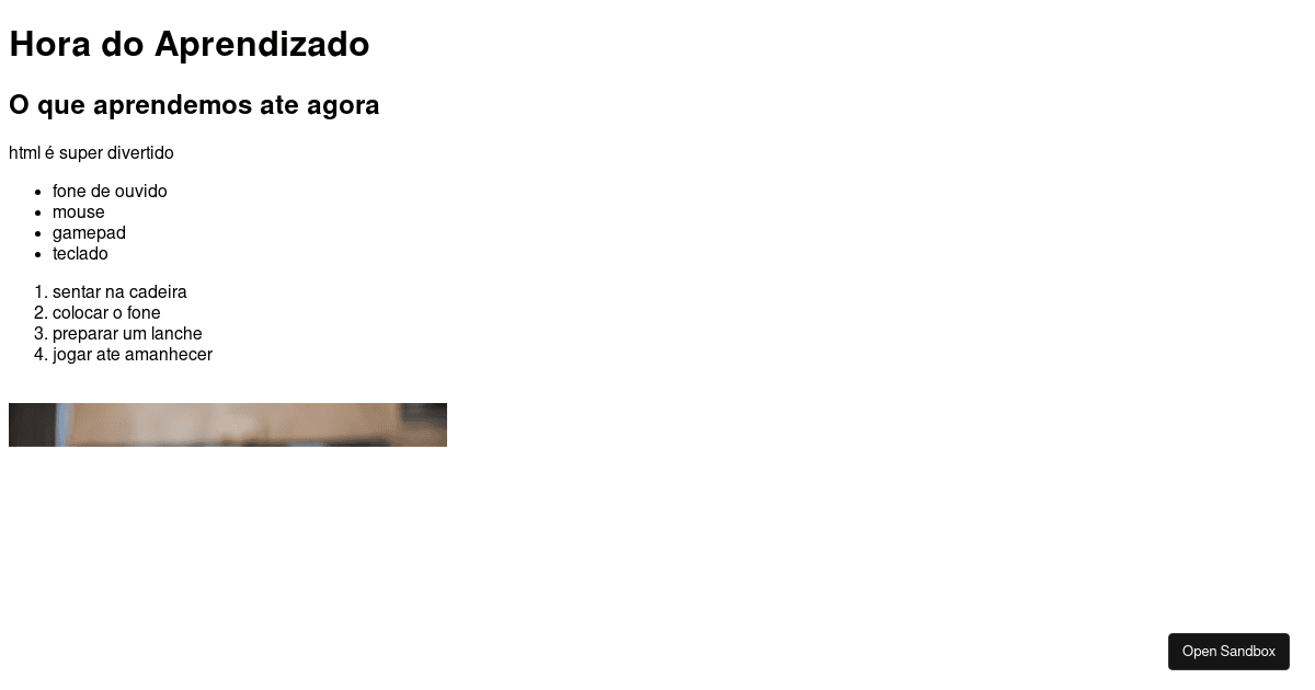 Aula 2 de HTML - Codesandbox