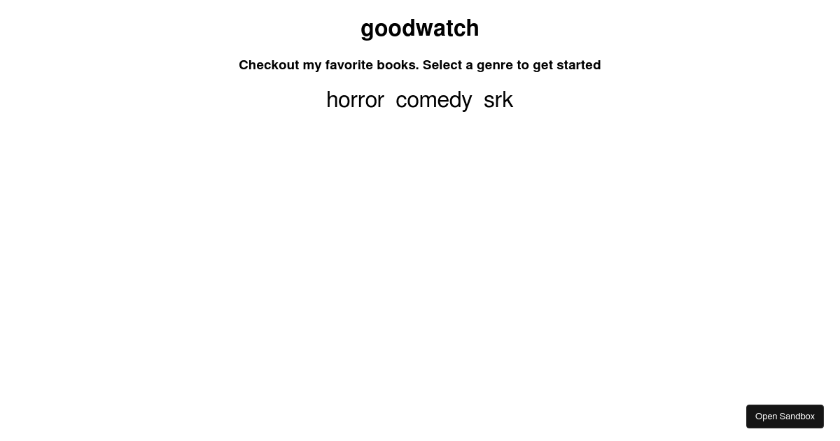movies recommendation app - Codesandbox