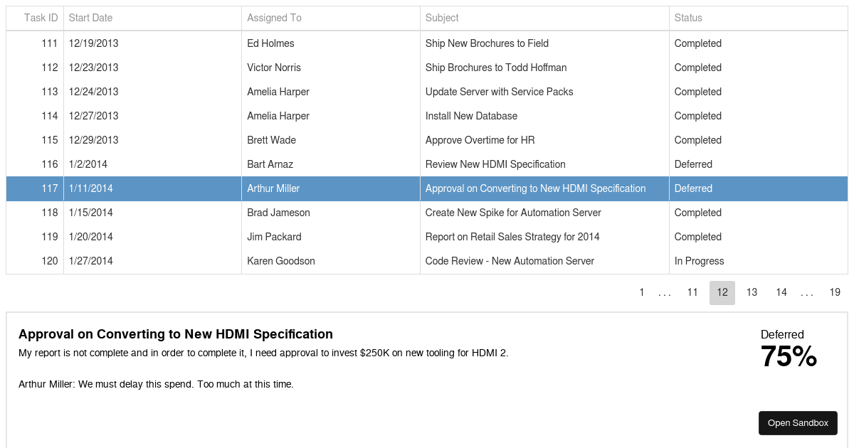 Focused Row - DevExtreme Data Grid - Codesandbox