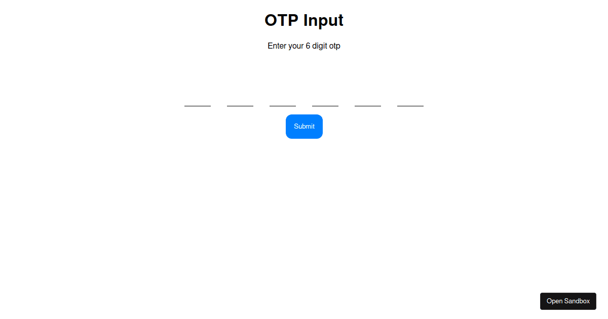 Otp-input - Codesandbox