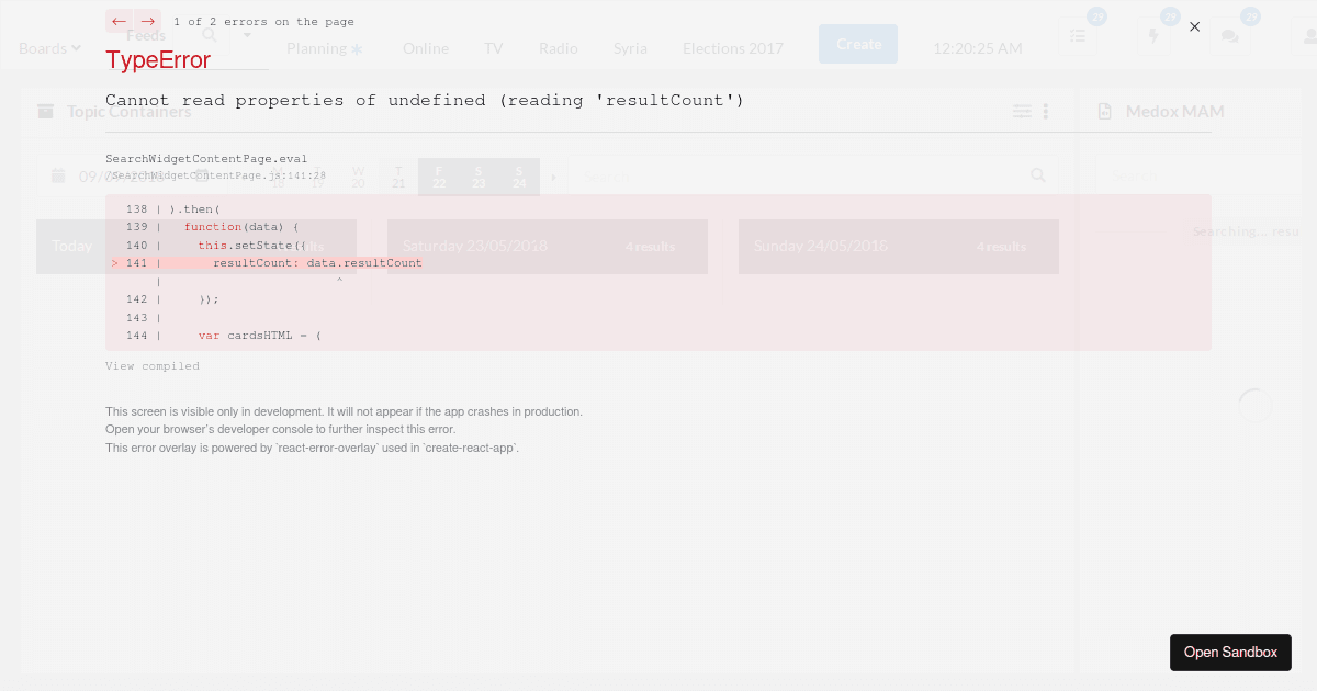 NewsBoard Roadmap - Codesandbox