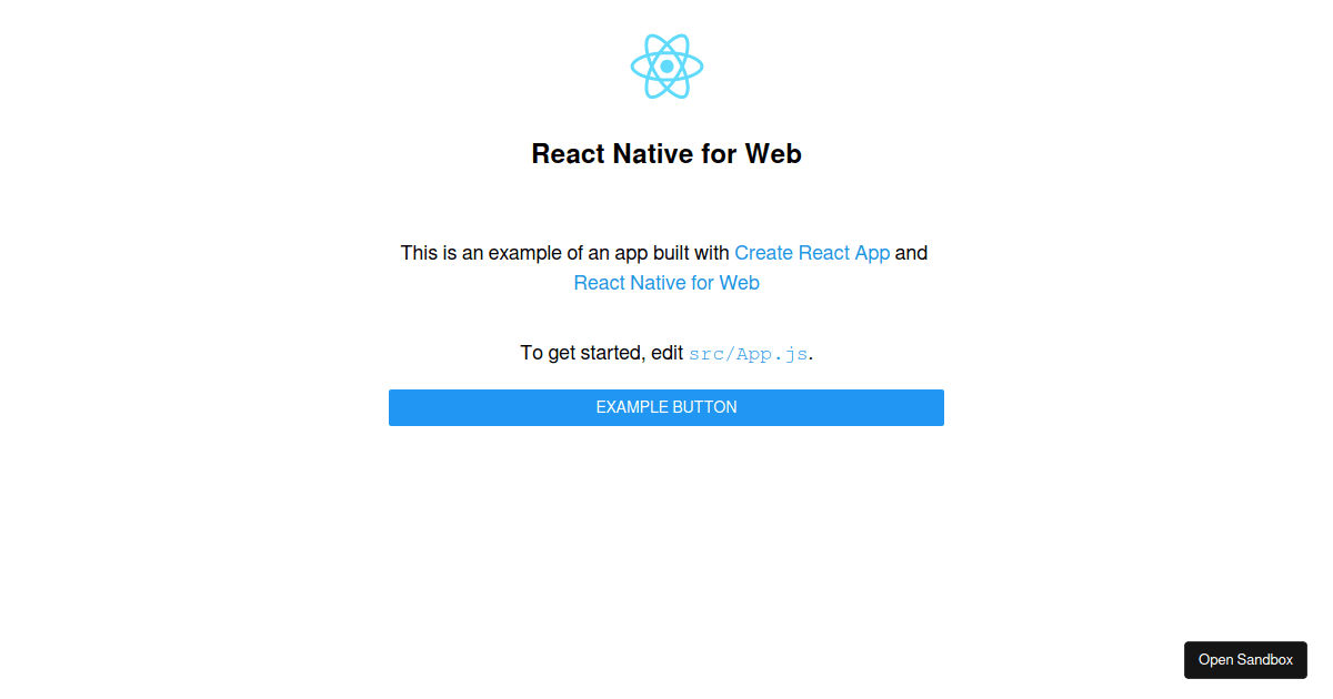 React Native (forked) - Codesandbox