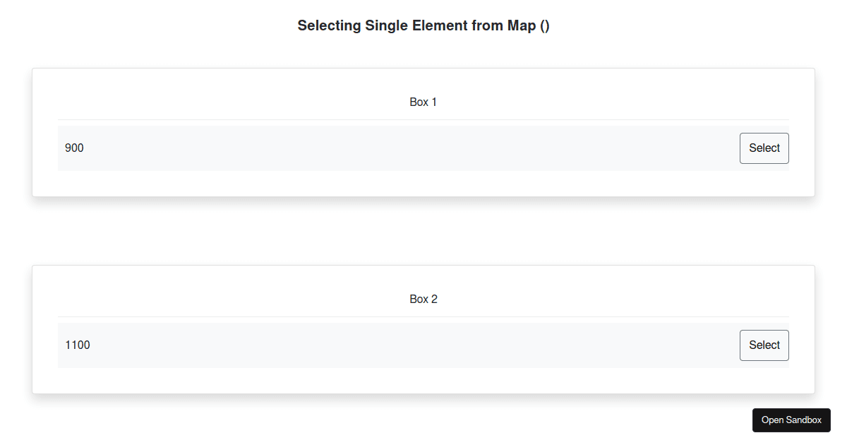 selecting single element from map() - Codesandbox
