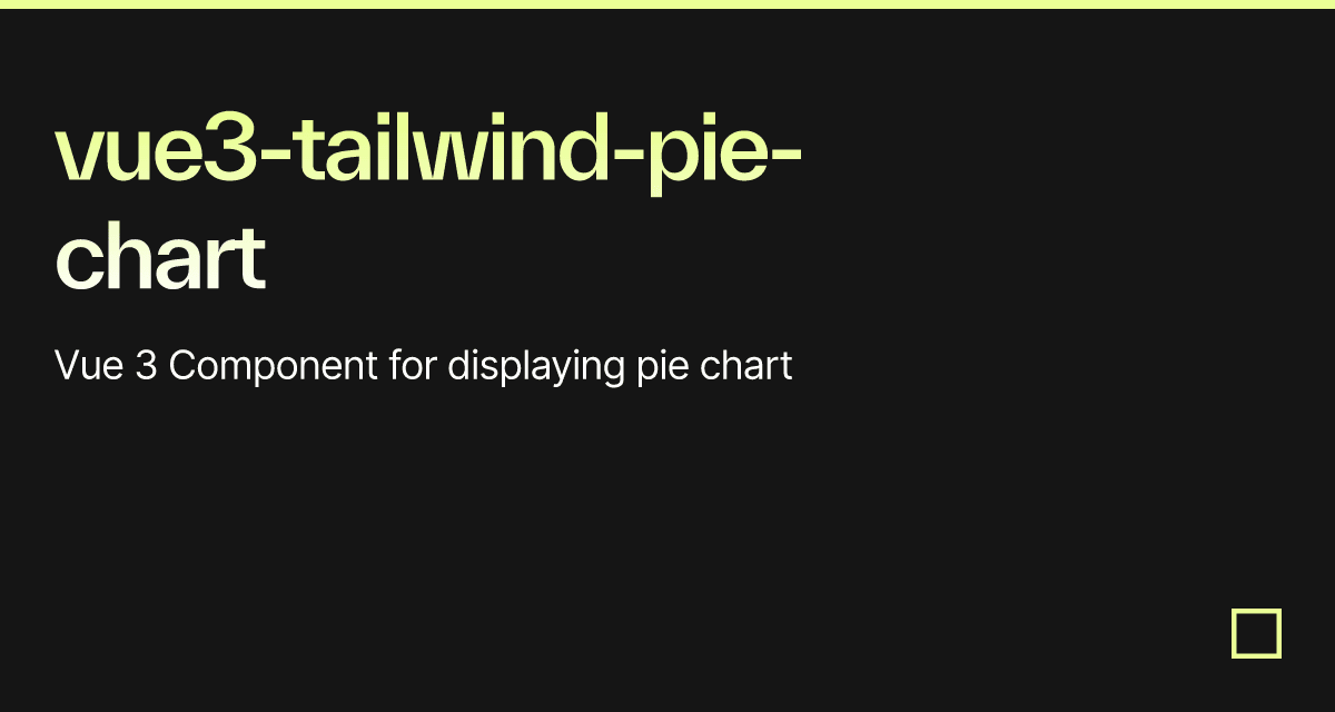 vue3tailwindpiechart Codesandbox