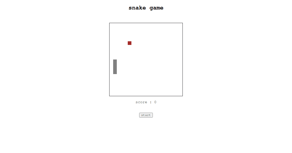 Snake Game - Codesandbox