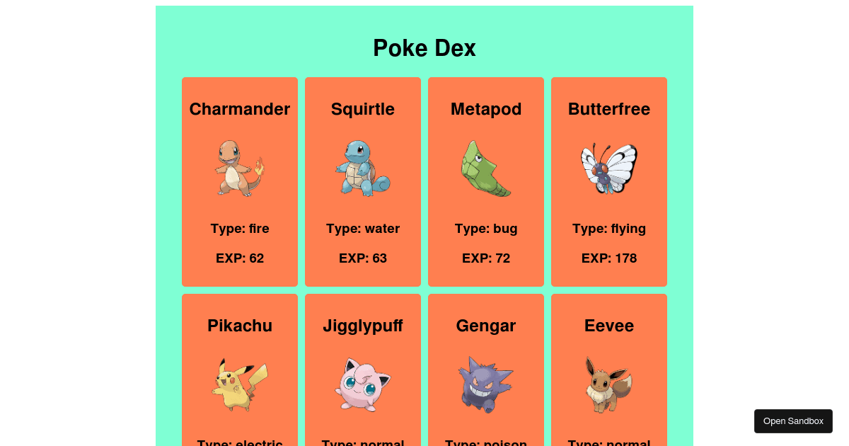 Poke Dex - Codesandbox