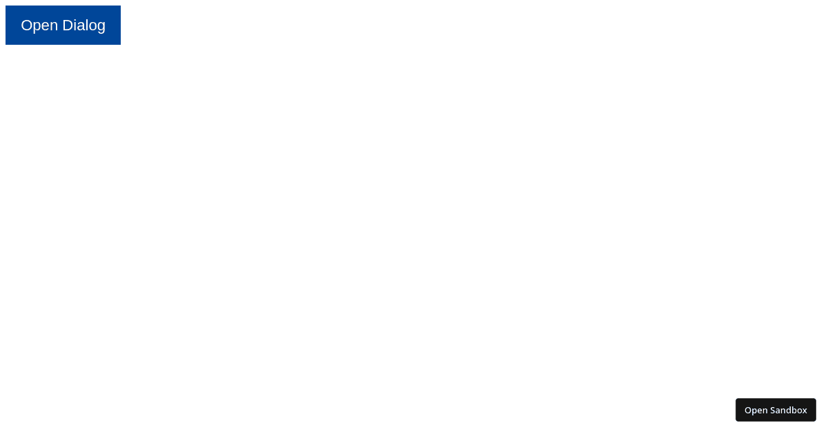 Dialog Test Codesandbox