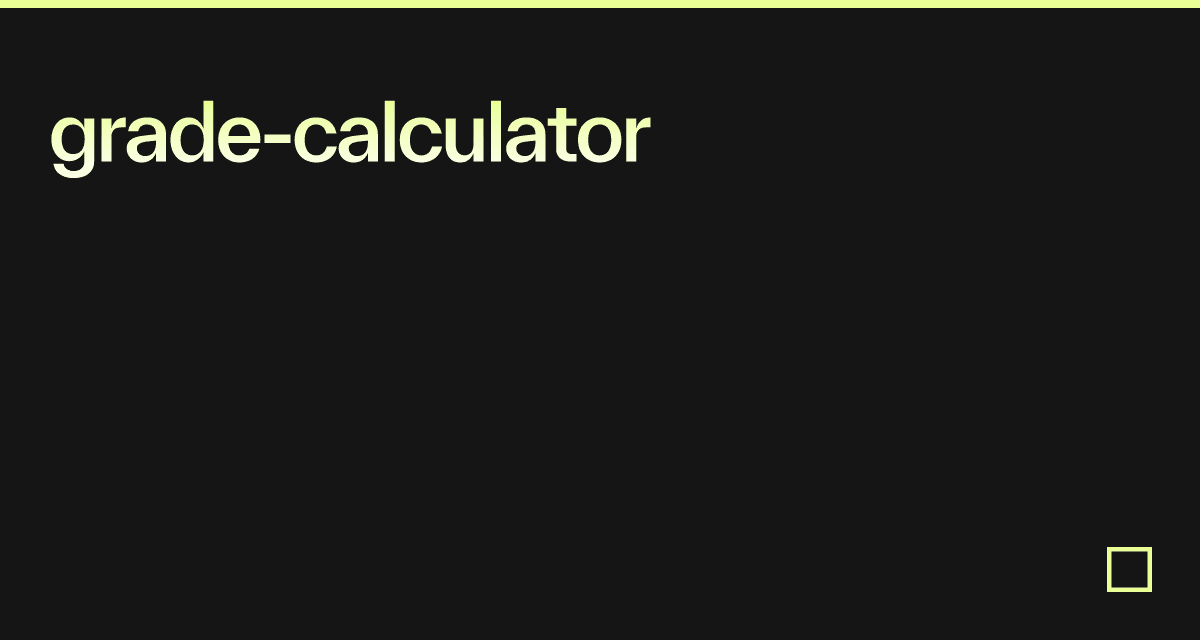 grade-calculator-codesandbox